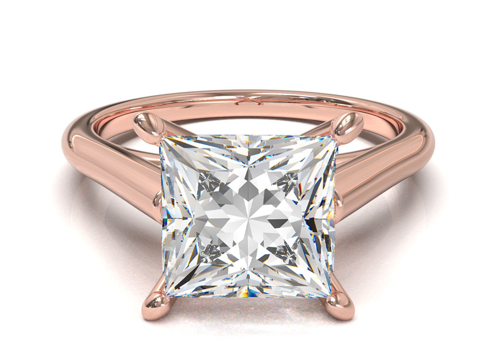 Cathedral Solitaire Frame 1.8mm thickness Rose Gold