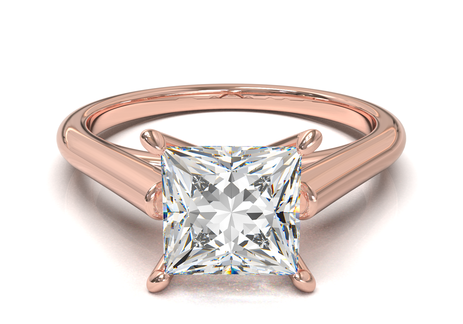 Cathedral Solitaire Frame 1.8mm thickness Rose Gold