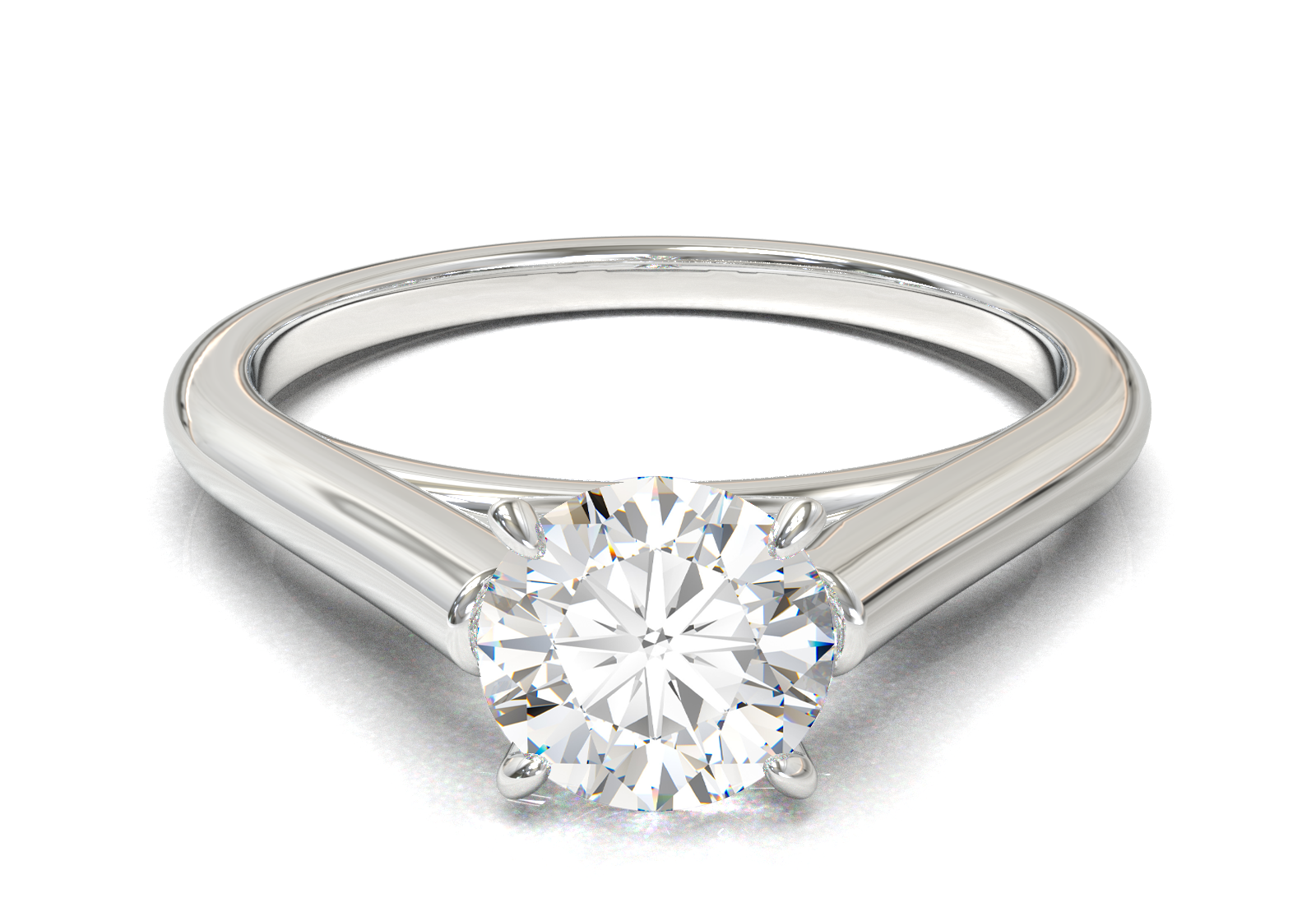 Cathedral Solitaire Frame 1.8mm thickness White Gold