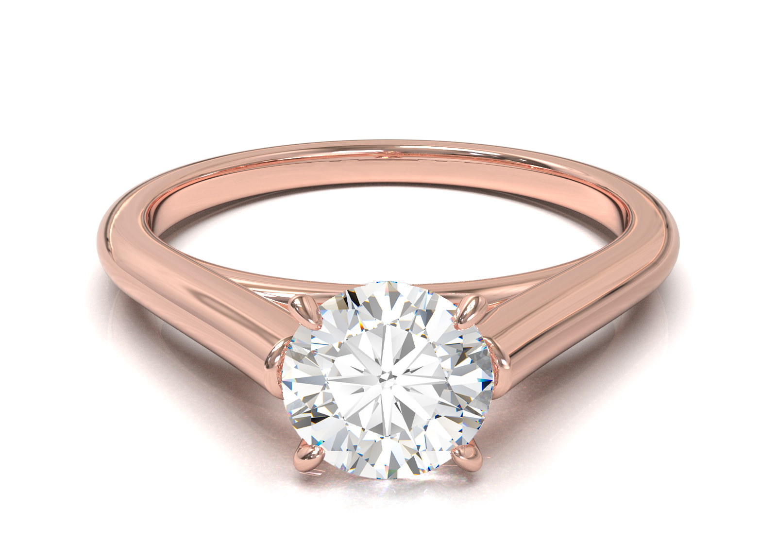 Cathedral Solitaire Frame 1.8mm thickness Rose Gold