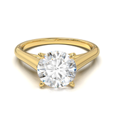 Cathedral Solitaire Frame 1.8mm thickness Yellow Gold