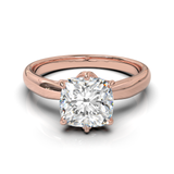 Solitaire Crown Frame 6 Nails 2.5mm thickness Rose Gold
