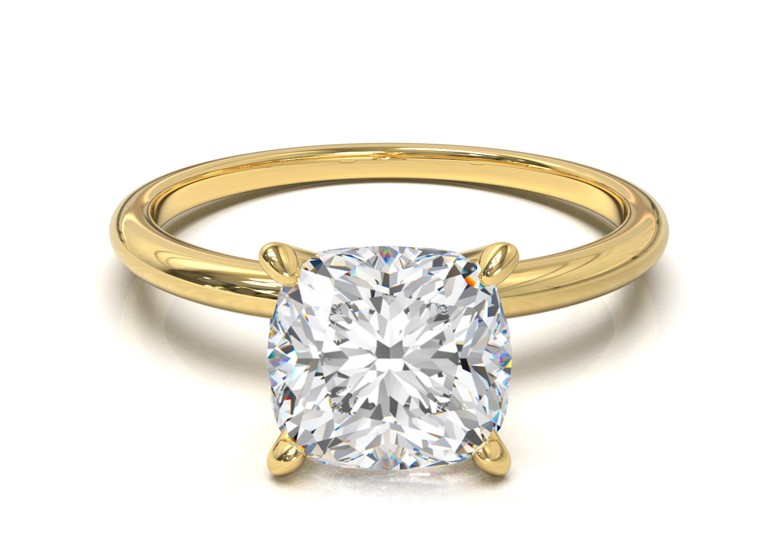 Montura Solitario Media Caña 1.5mm Oro Amarillo