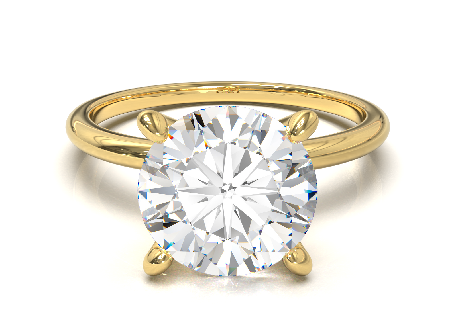 Montura Solitario Media Caña 1.5mm Oro Amarillo