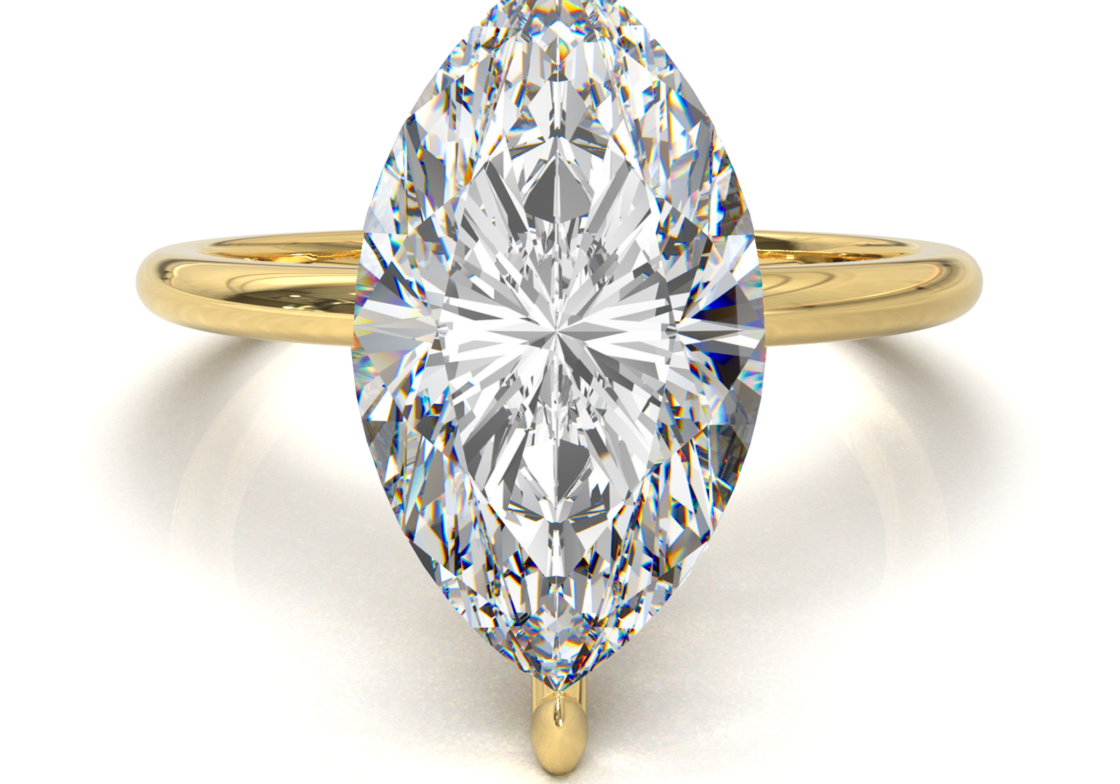 Montura Solitario Media Caña 1.5mm Oro Amarillo