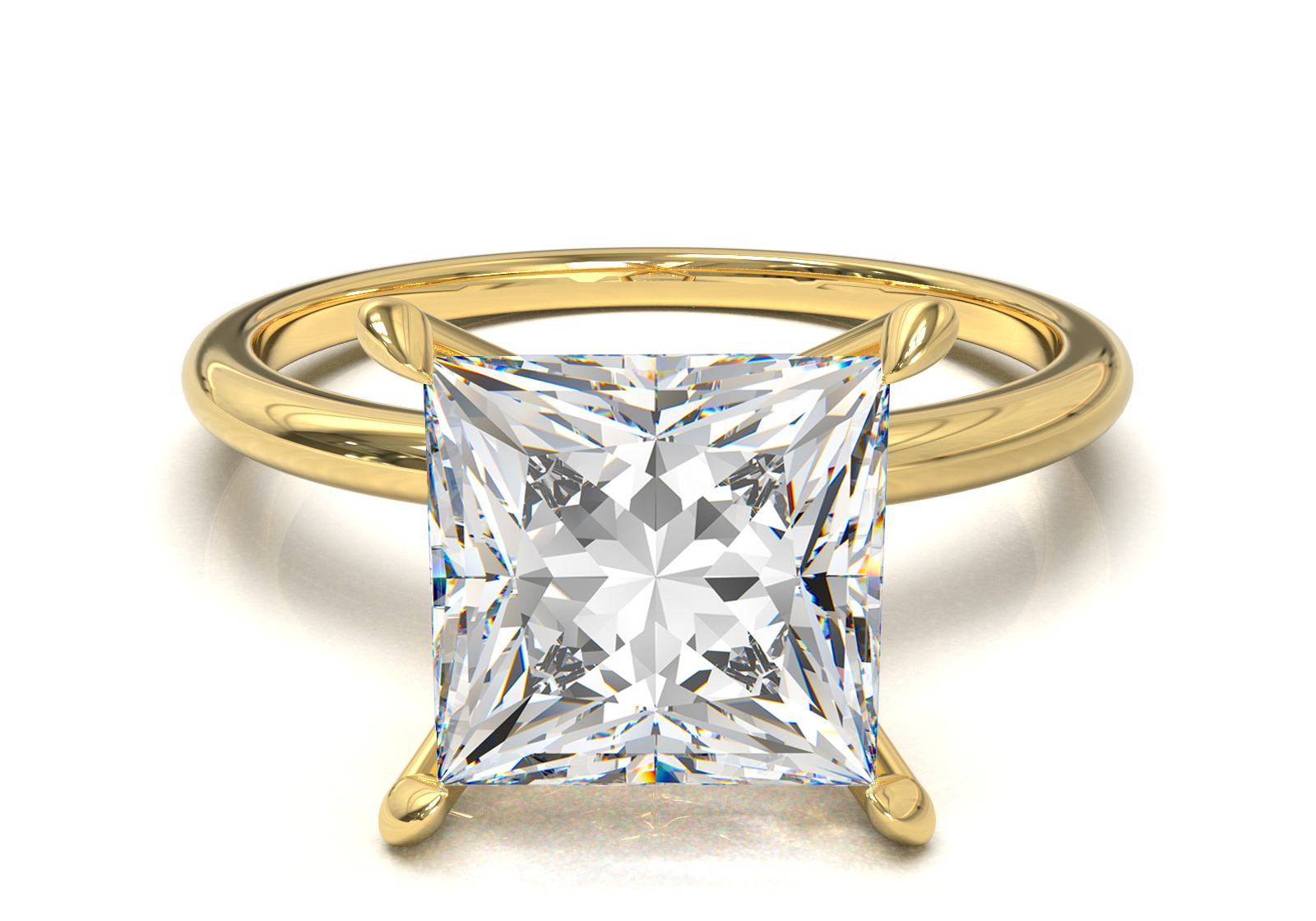 Montura Solitario Media Caña 1.5mm Oro Amarillo