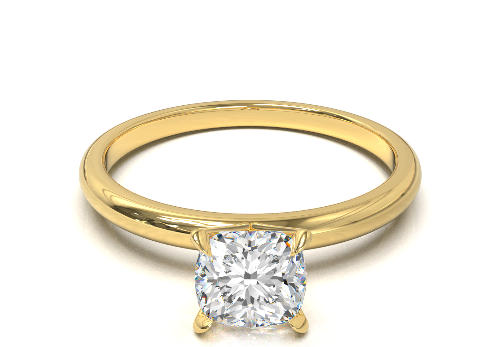 Montura Solitario Media Caña 1.8mm Oro Amarillo