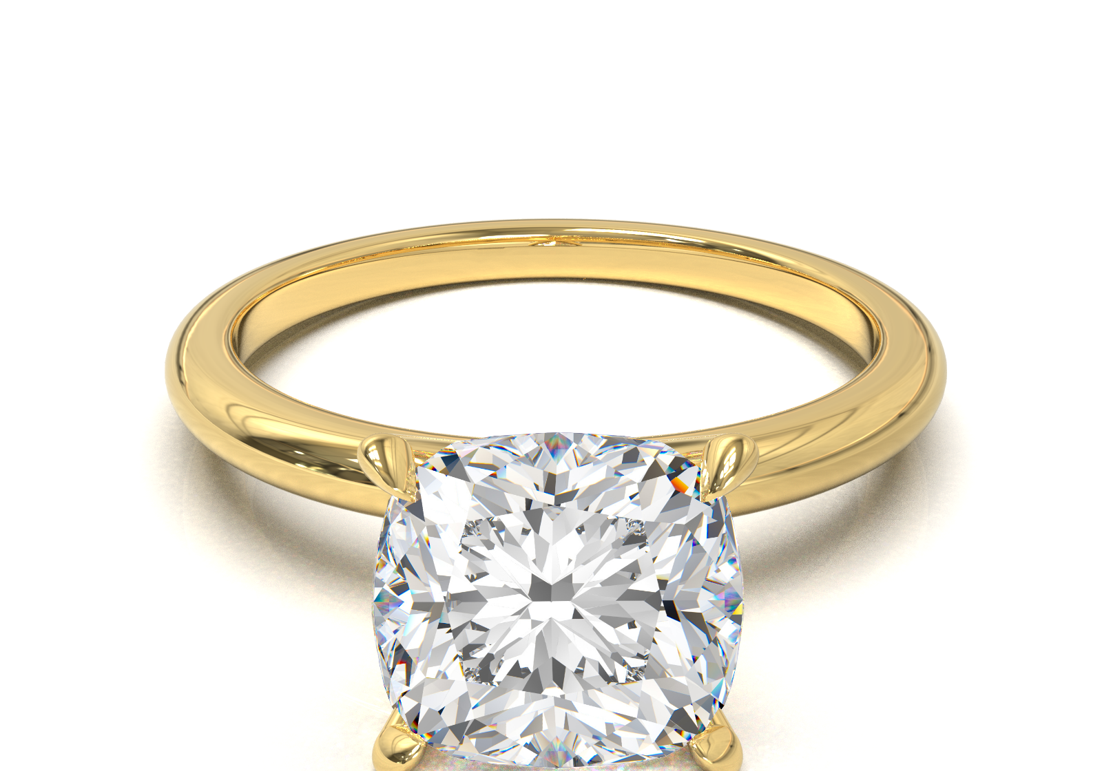 Montura Solitario Media Caña 1.8mm Oro Amarillo