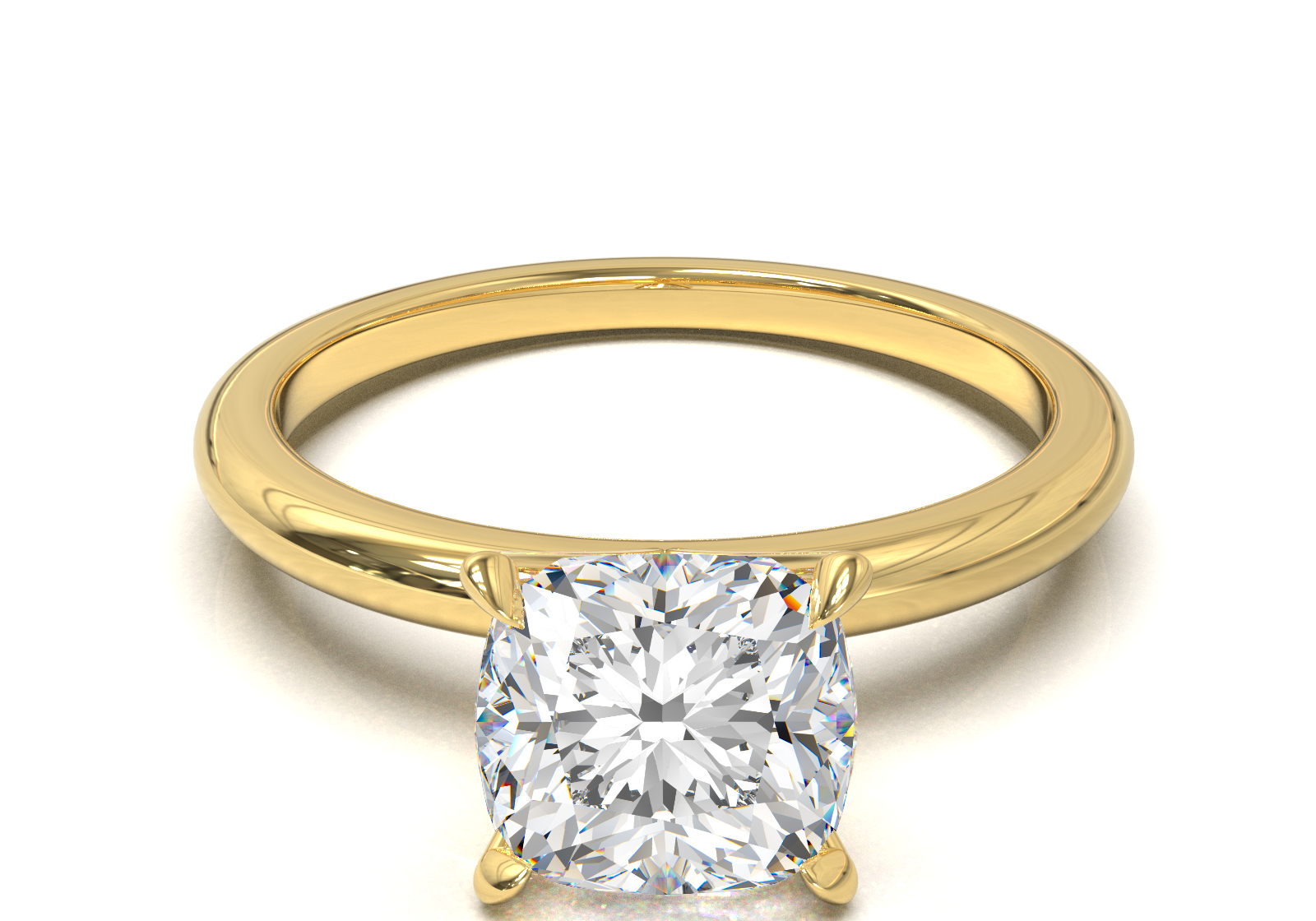 Montura Solitario Media Caña 1.8mm Oro Amarillo