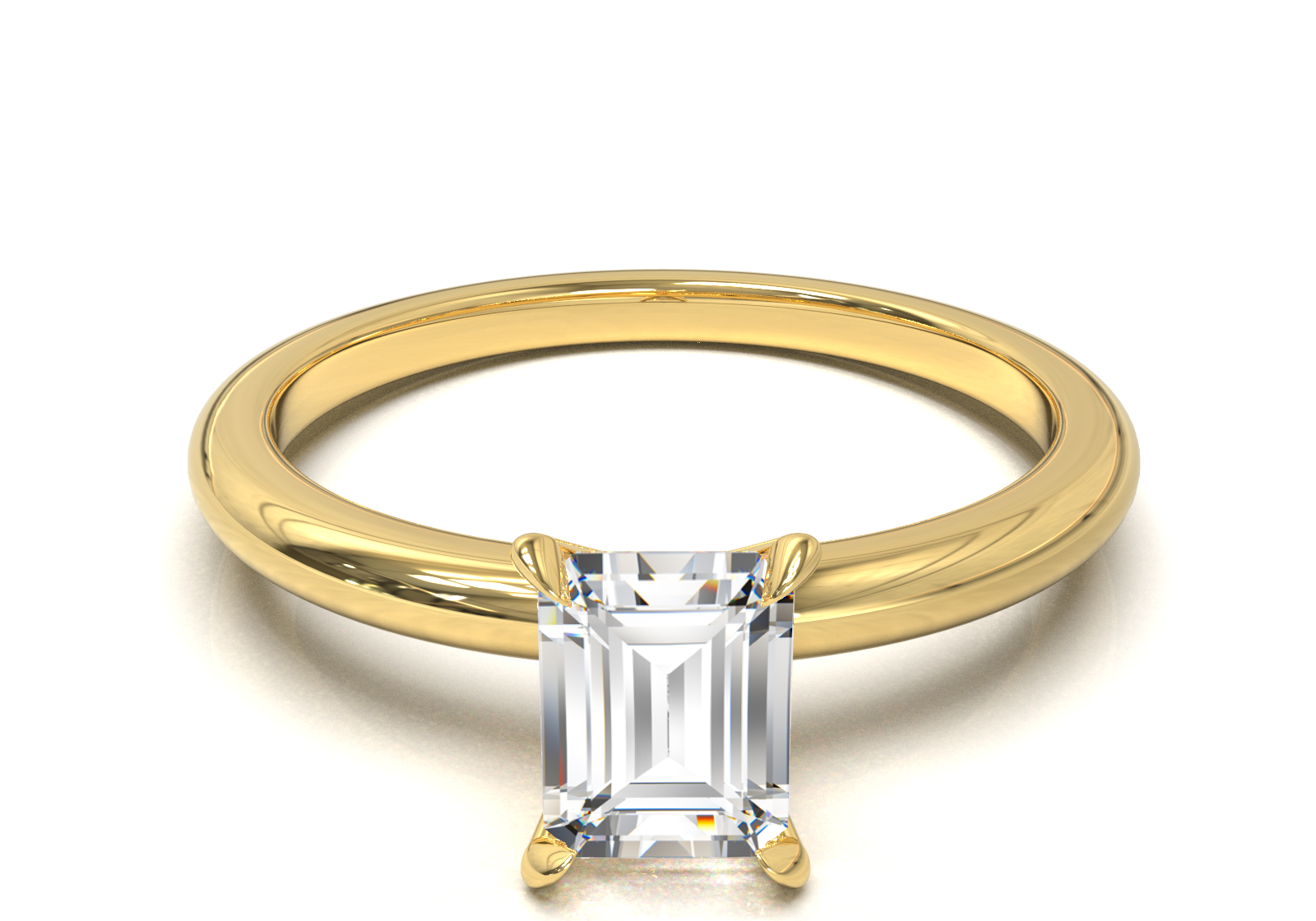 Montura Solitario Media Caña 1.8mm Oro Amarillo