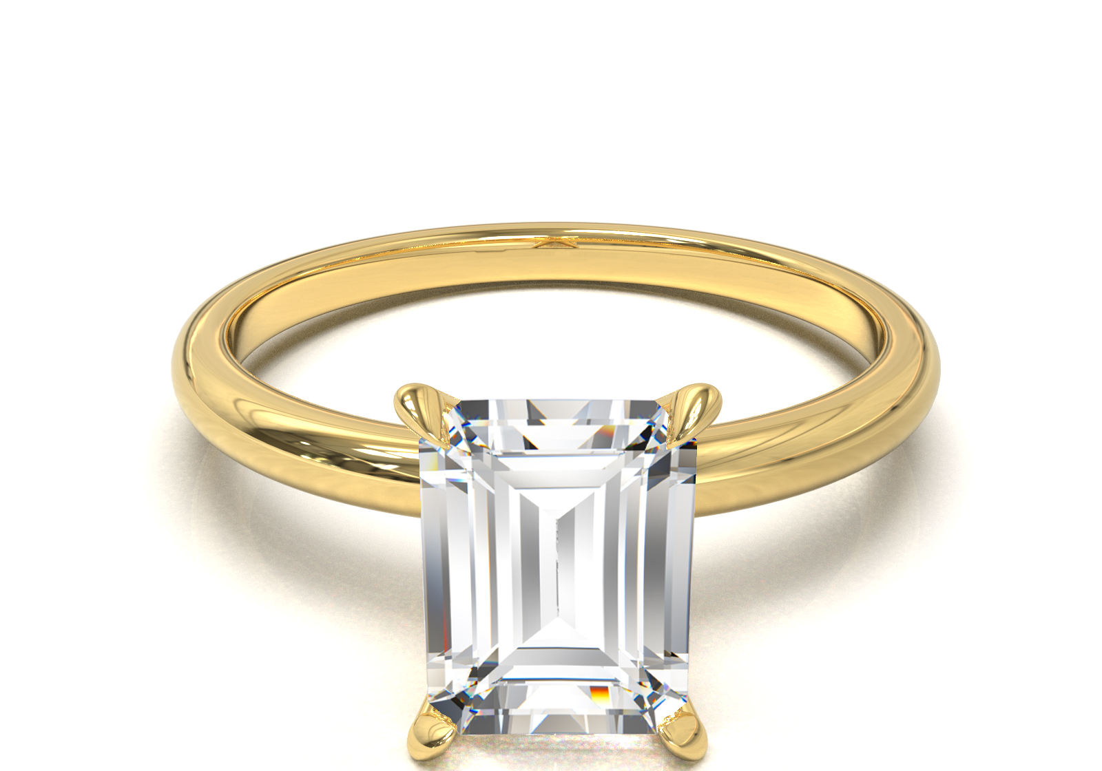 Montura Solitario Media Caña 1.8mm Oro Amarillo