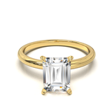 Half Round Solitaire Frame 1.8mm Yellow Gold