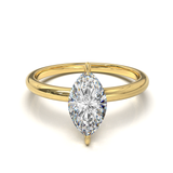 Half Round Solitaire Frame 1.8mm Yellow Gold