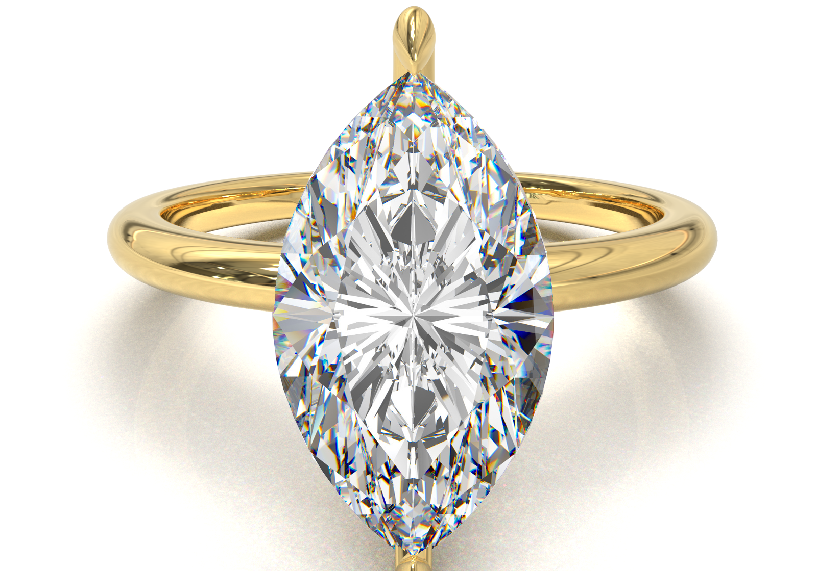 Montura Solitario Media Caña 1.8mm Oro Amarillo