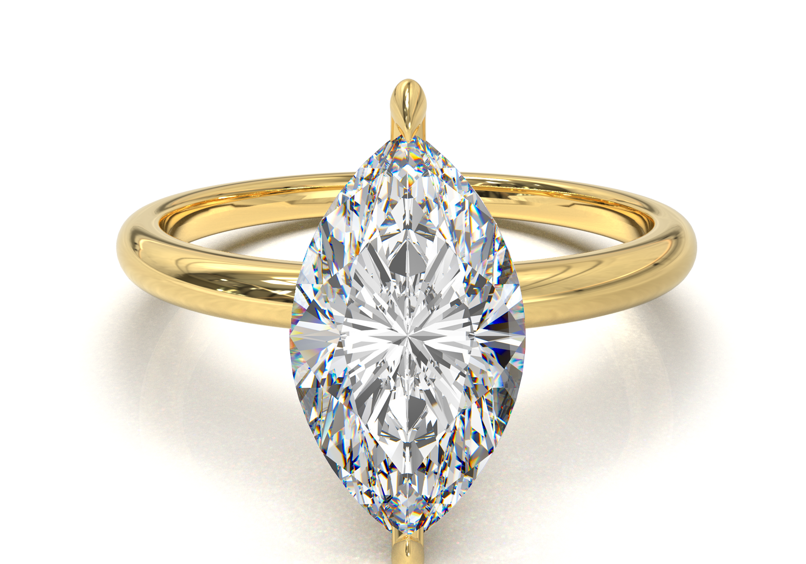 Montura Solitario Media Caña 1.8mm Oro Amarillo