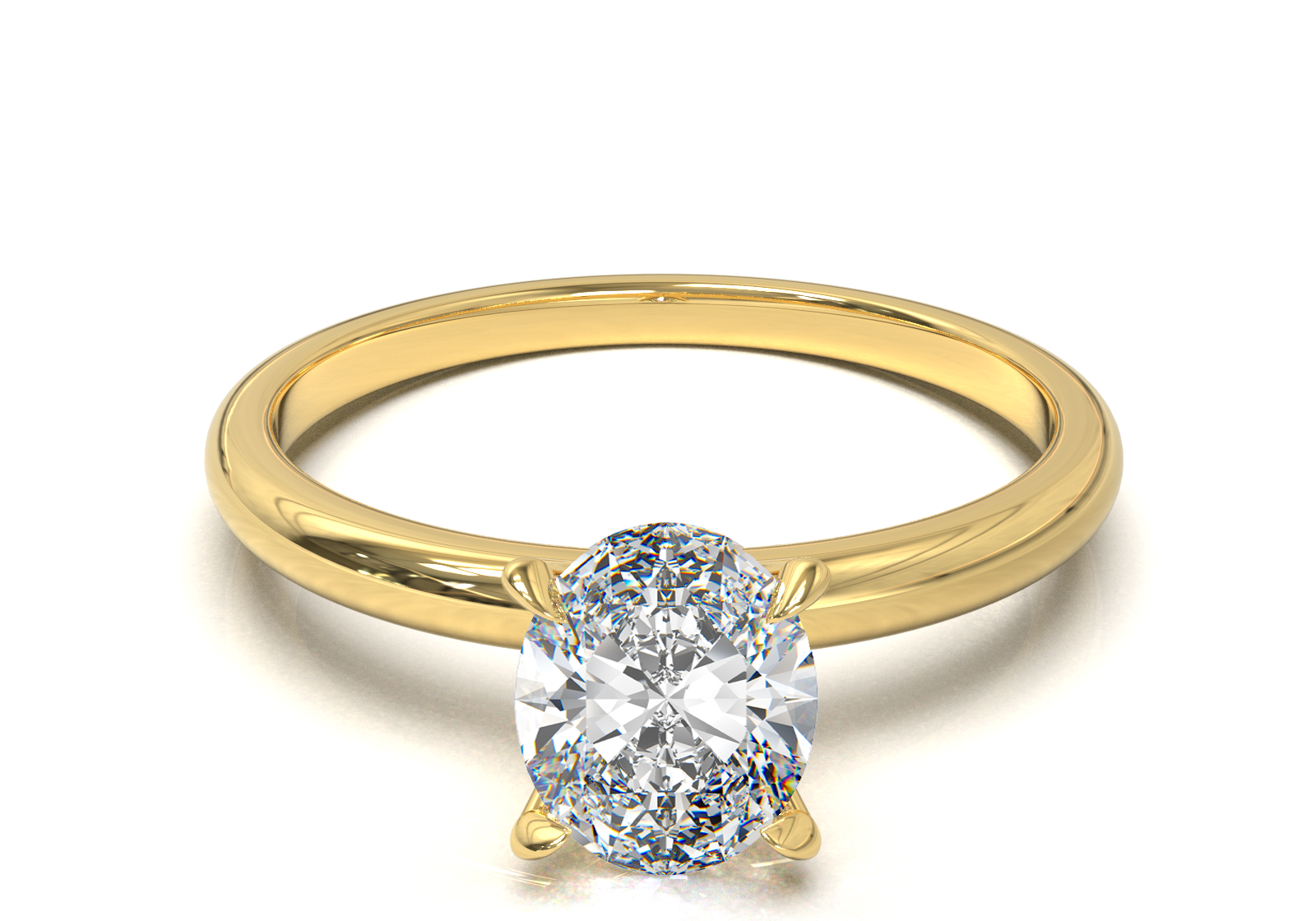 Montura Solitario Media Caña 1.8mm Oro Amarillo