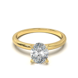 Half Round Solitaire Frame 1.8mm Yellow Gold