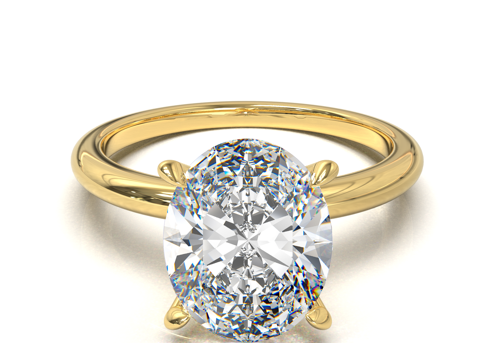 Montura Solitario Media Caña 1.8mm Oro Amarillo