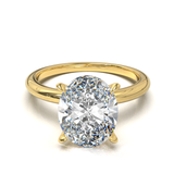 Half Round Solitaire Frame 1.8mm Yellow Gold