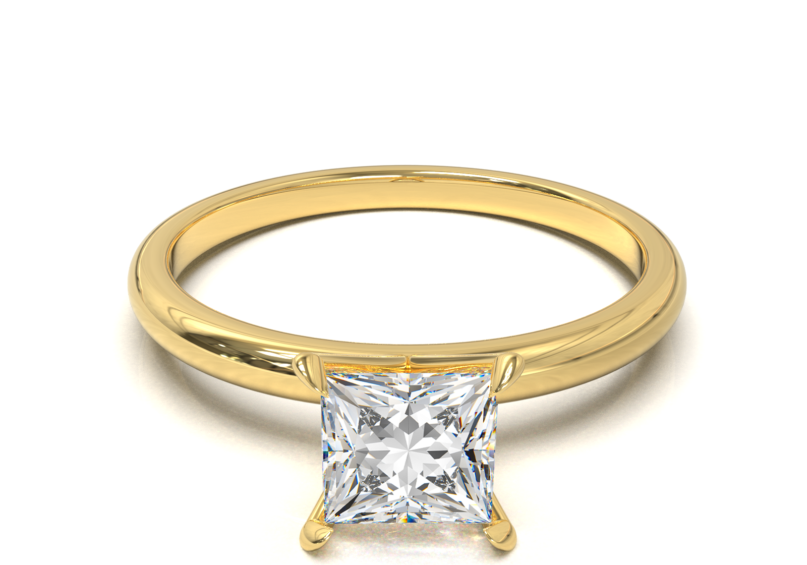 Montura Solitario Media Caña 1.8mm Oro Amarillo