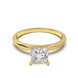 Half Round Solitaire Frame 1.8mm Yellow Gold