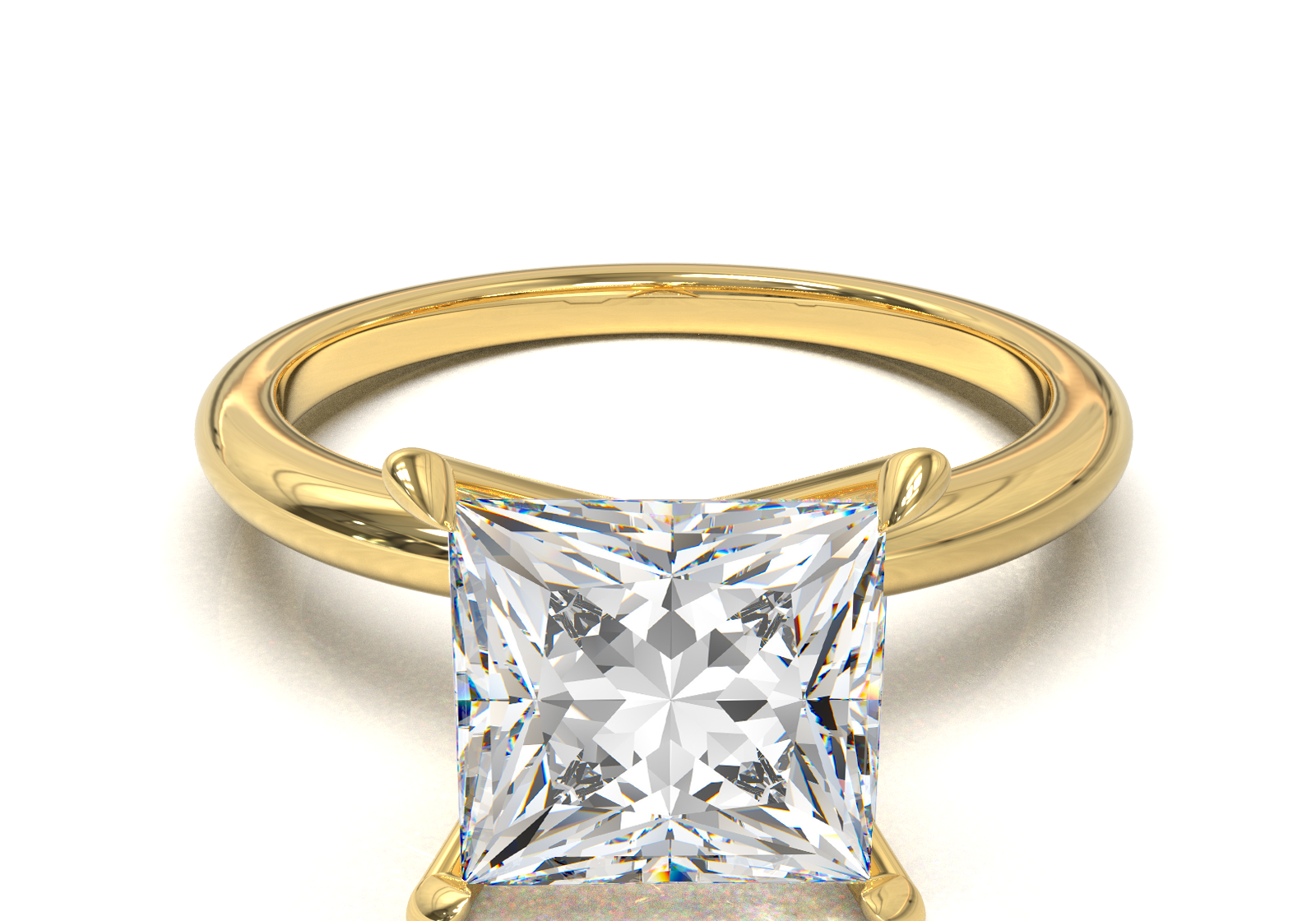 Montura Solitario Media Caña 1.8mm Oro Amarillo