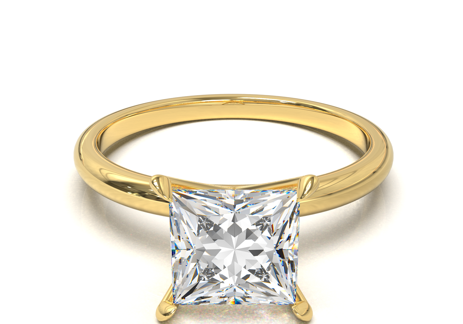 Montura Solitario Media Caña 1.8mm Oro Amarillo