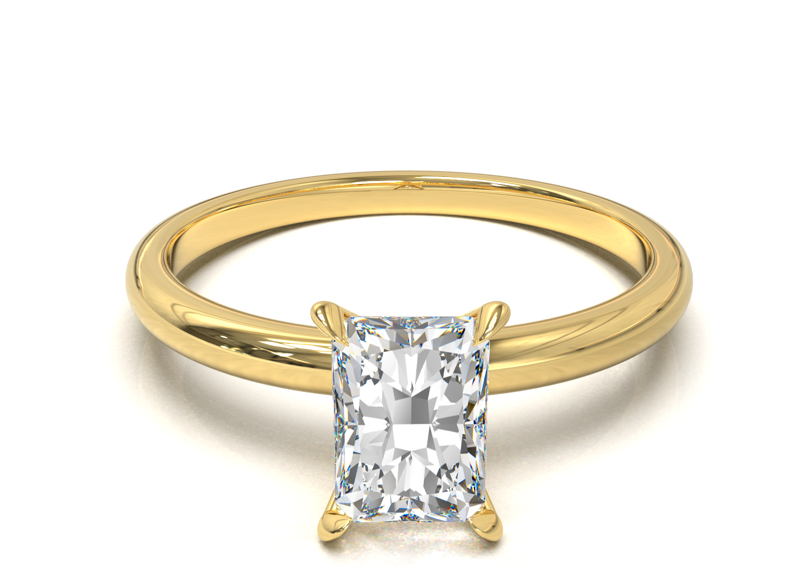 Montura Solitario Media Caña 1.8mm Oro Amarillo