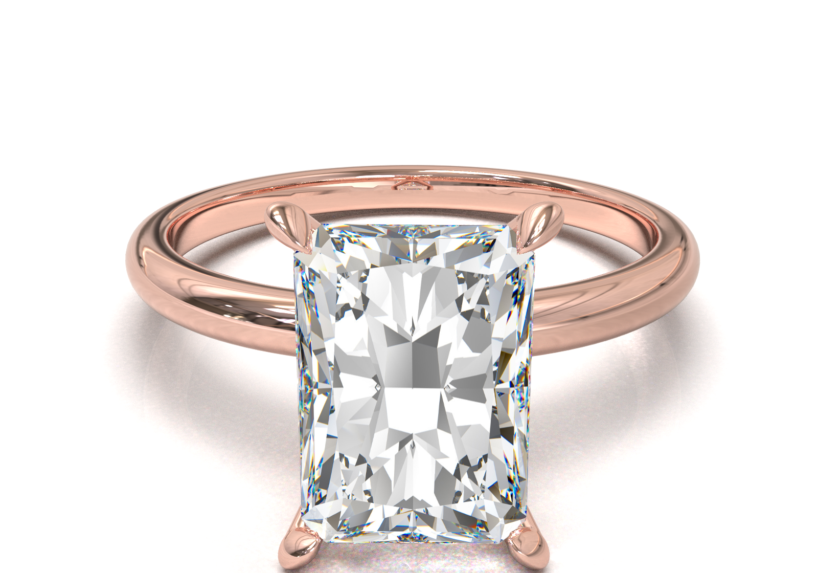 Montura Solitario Media Caña 1.8mm Oro Rosa