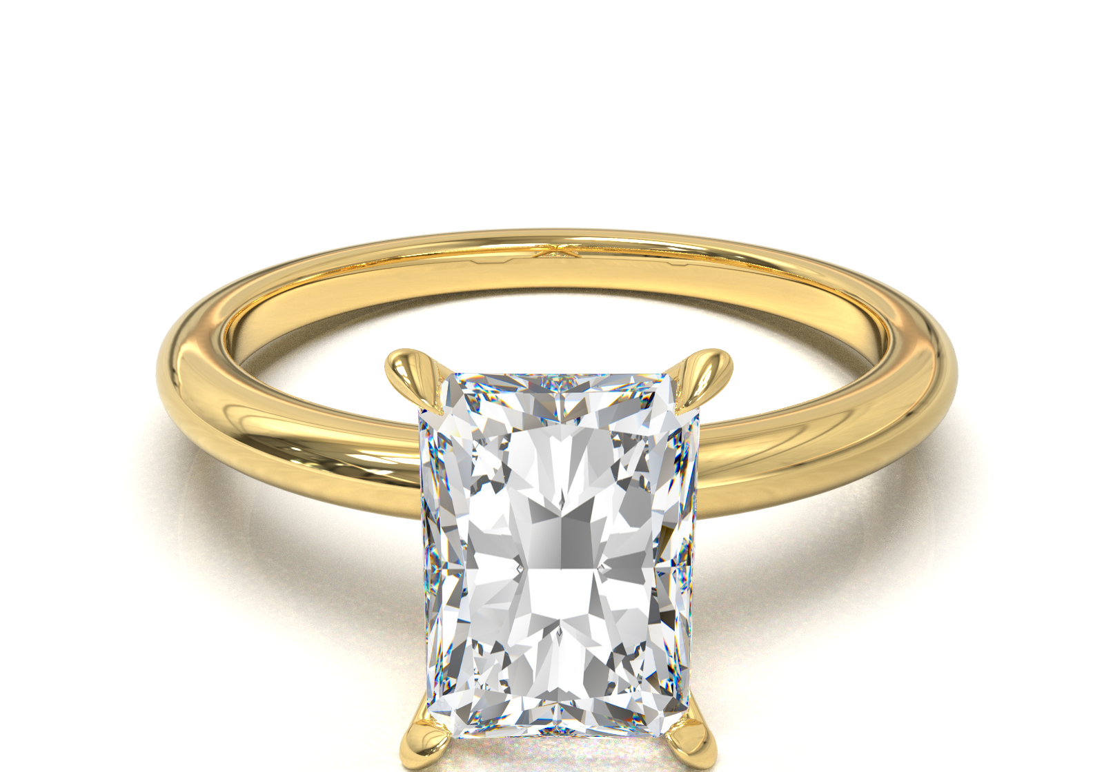 Montura Solitario Media Caña 1.8mm Oro Amarillo