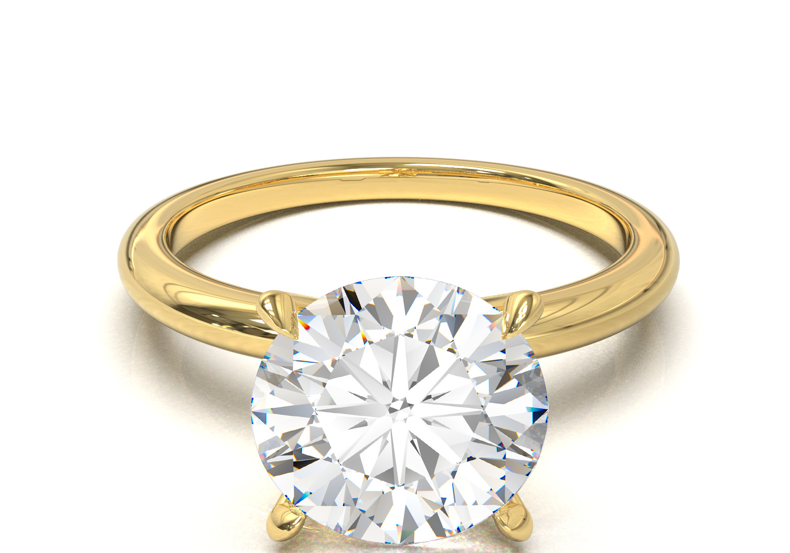 Montura Solitario Media Caña 1.8mm Oro Amarillo