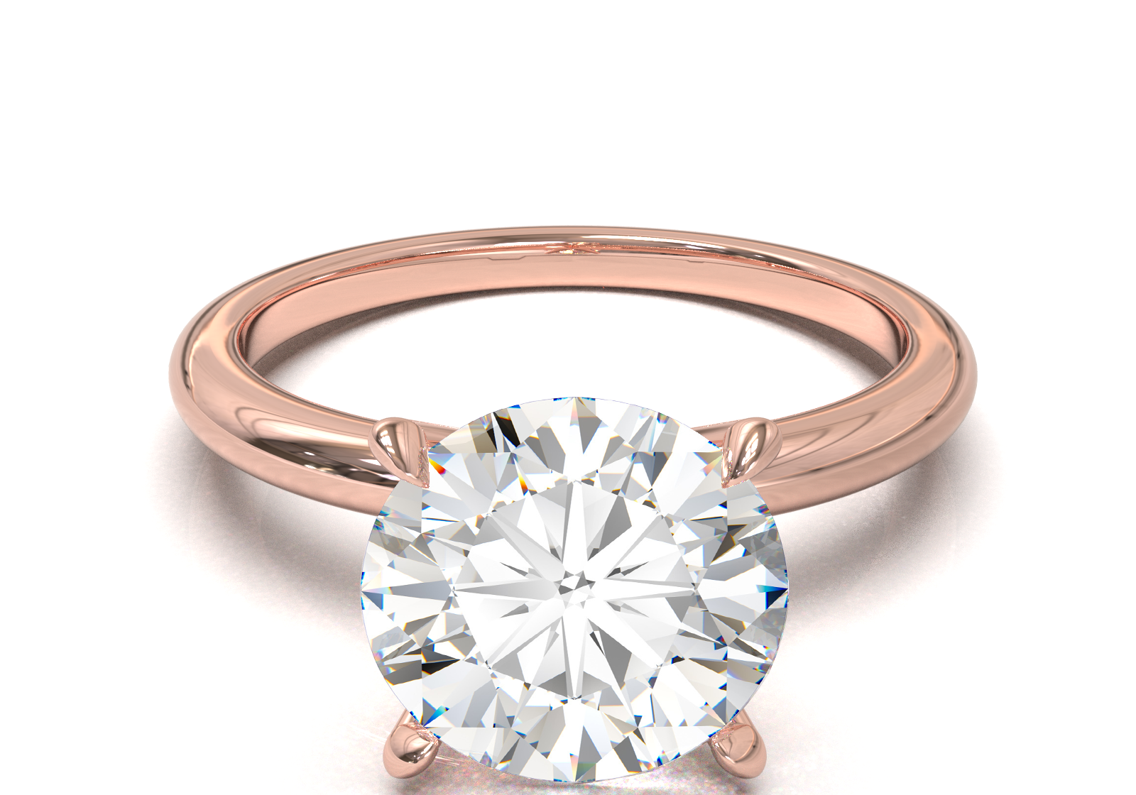 Montura Solitario Media Caña 1.8mm Oro Rosa