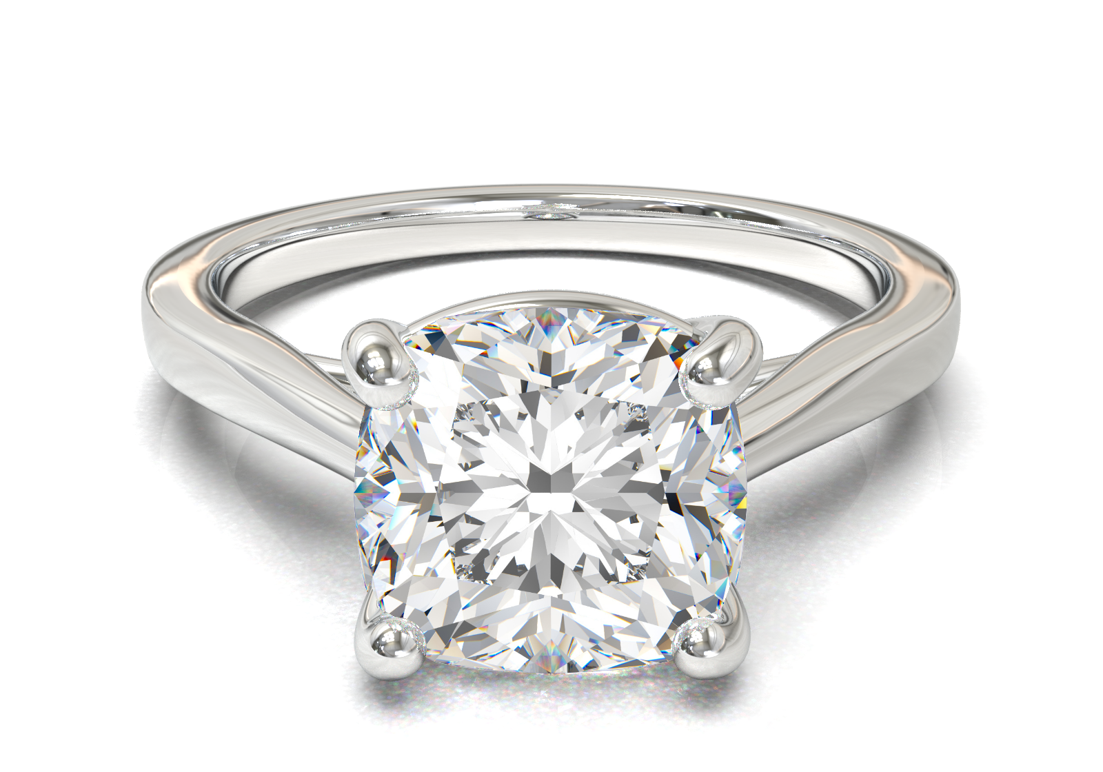 Cathedral Solitaire Frame 1.8mm thickness Yellow Gold