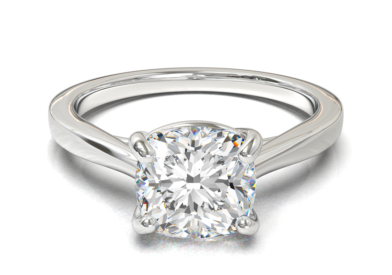 Cathedral Solitaire Frame 1.8mm thickness Yellow Gold