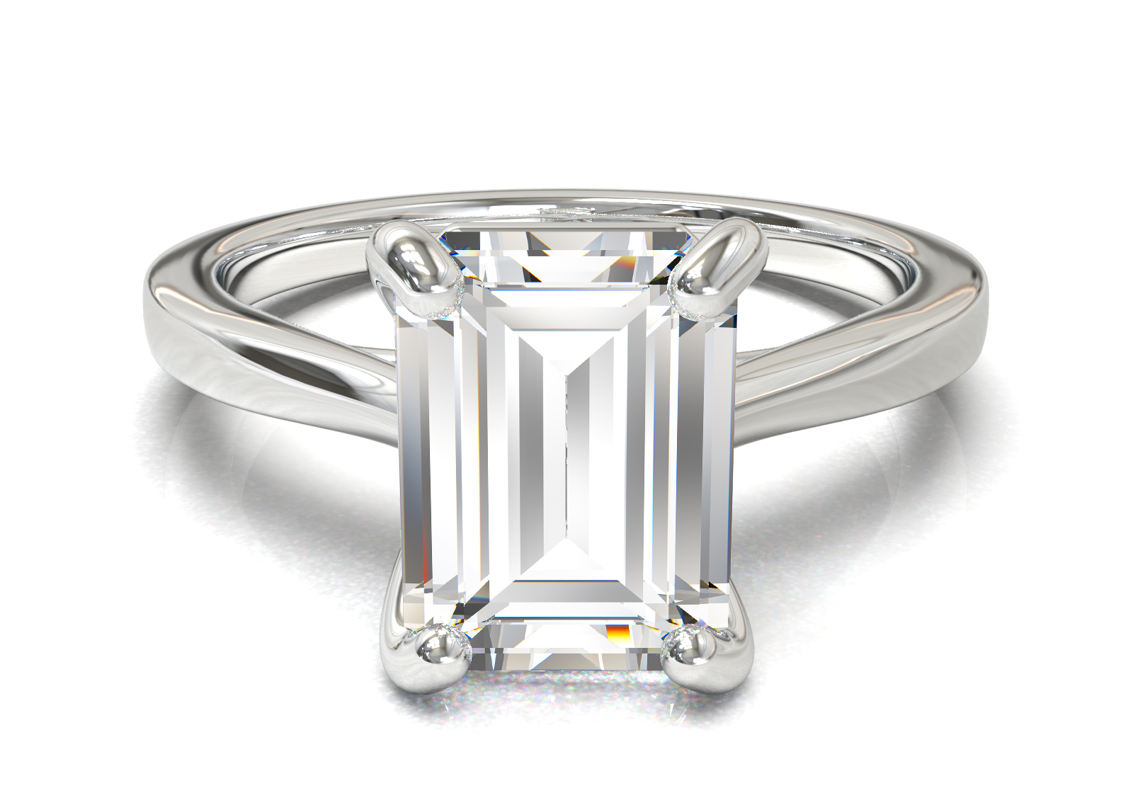 Cathedral Solitaire Frame 1.8mm thickness Yellow Gold