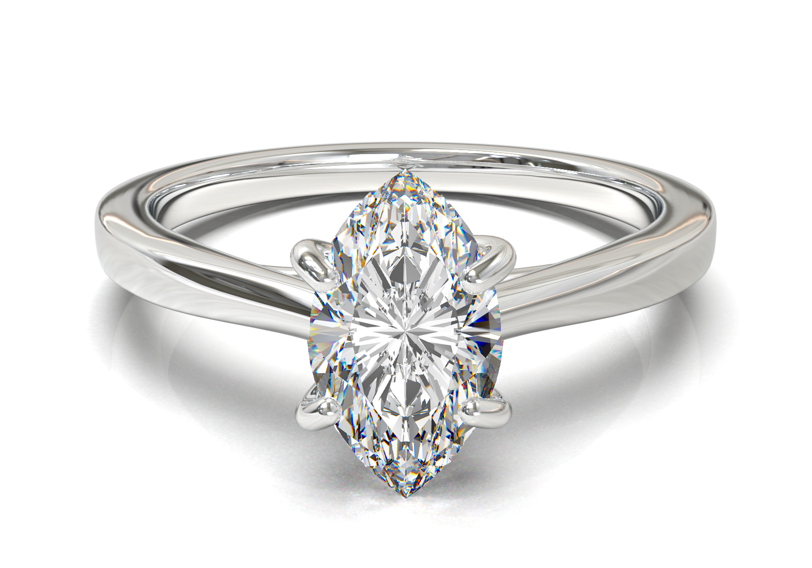 Cathedral Solitaire Frame 1.8mm thickness Yellow Gold