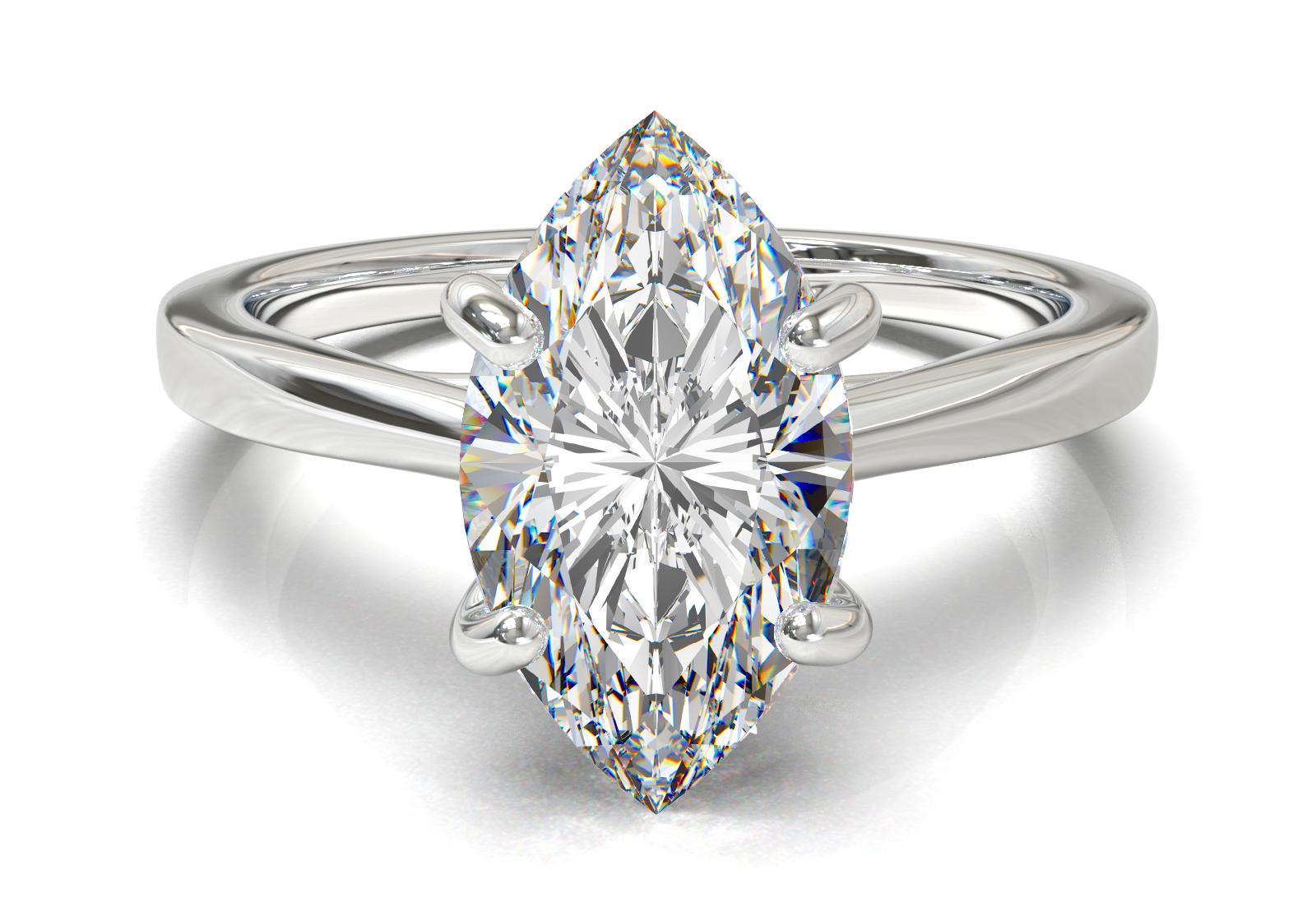 Cathedral Solitaire Frame 1.8mm thickness Yellow Gold