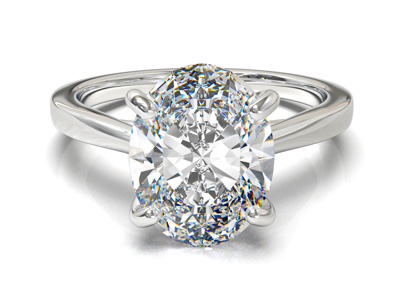 Cathedral Solitaire Frame 1.8mm thickness Yellow Gold