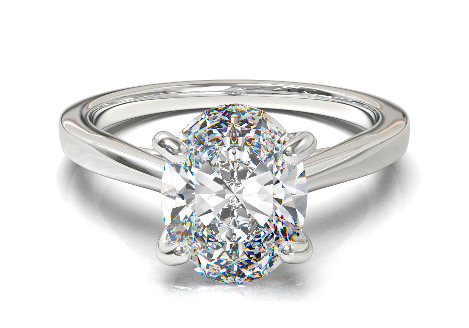 Cathedral Solitaire Frame 1.8mm thickness Yellow Gold