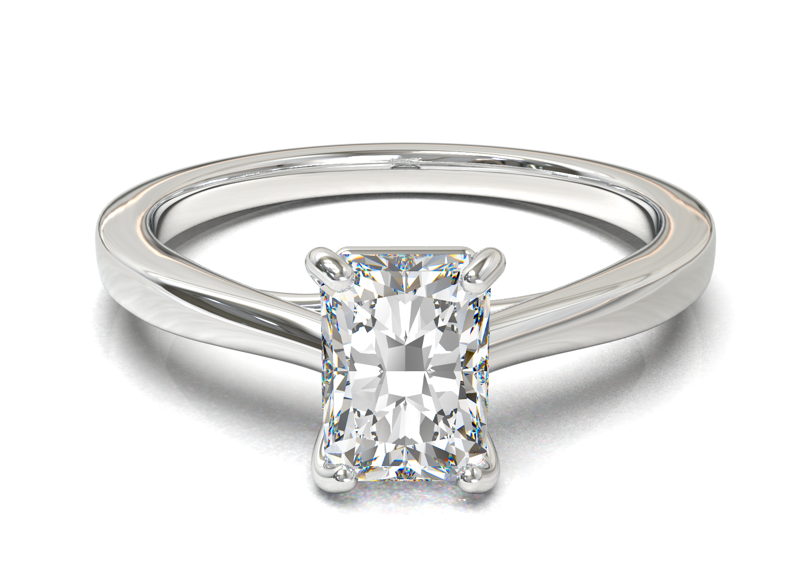 Cathedral Solitaire Frame 1.8mm thickness Yellow Gold