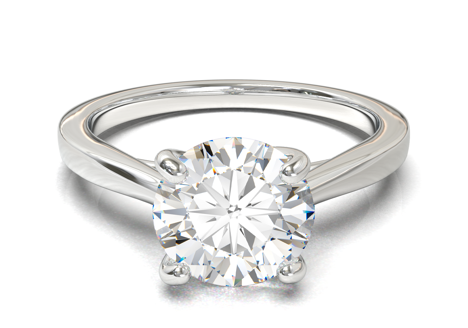 Cathedral Solitaire Frame 1.8mm thickness Yellow Gold