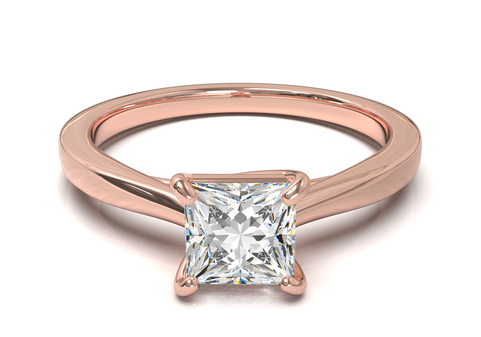 Cathedral Solitaire Frame 1.8mm thickness Yellow Gold