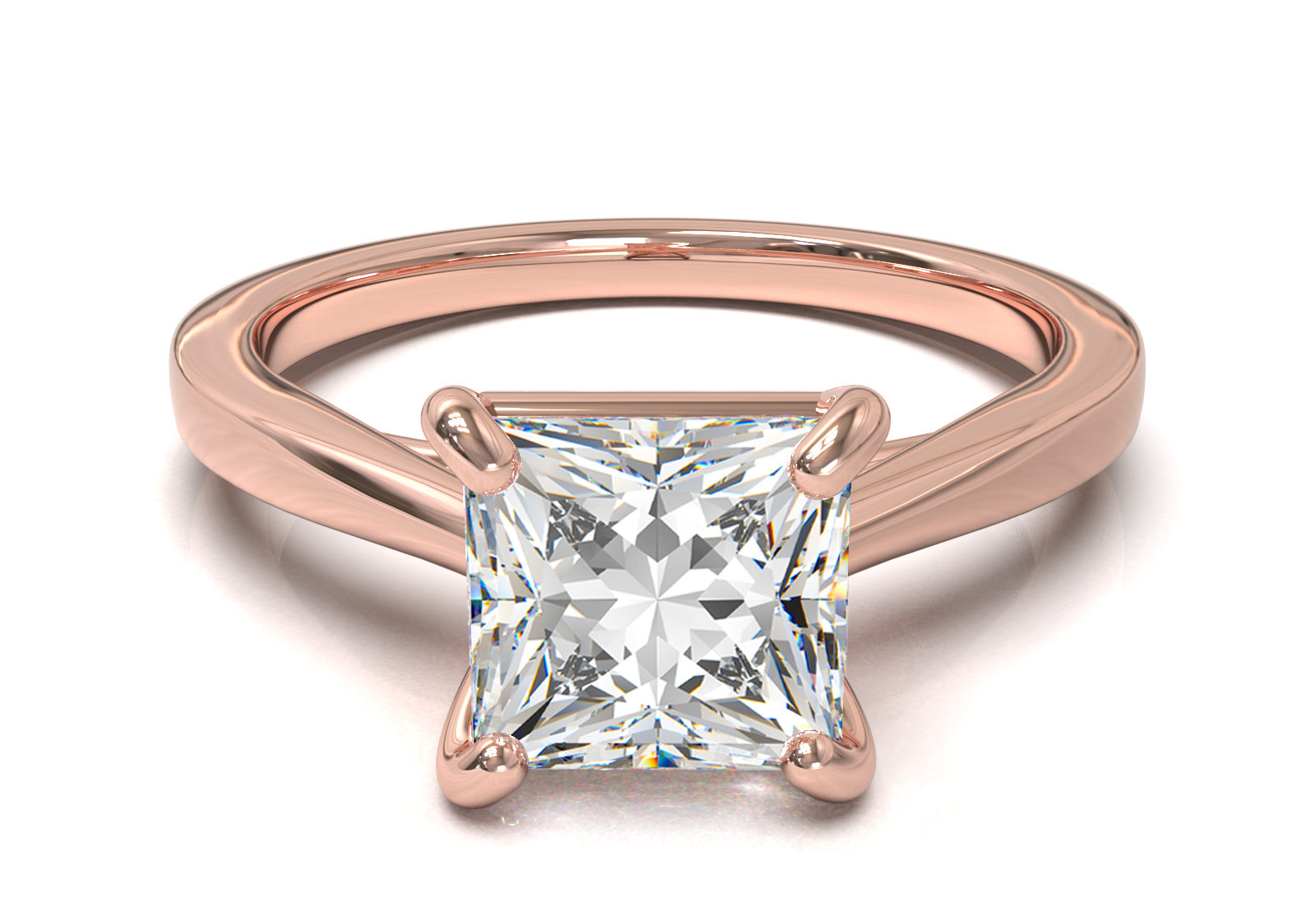 Cathedral Solitaire Frame 1.8mm thickness Yellow Gold