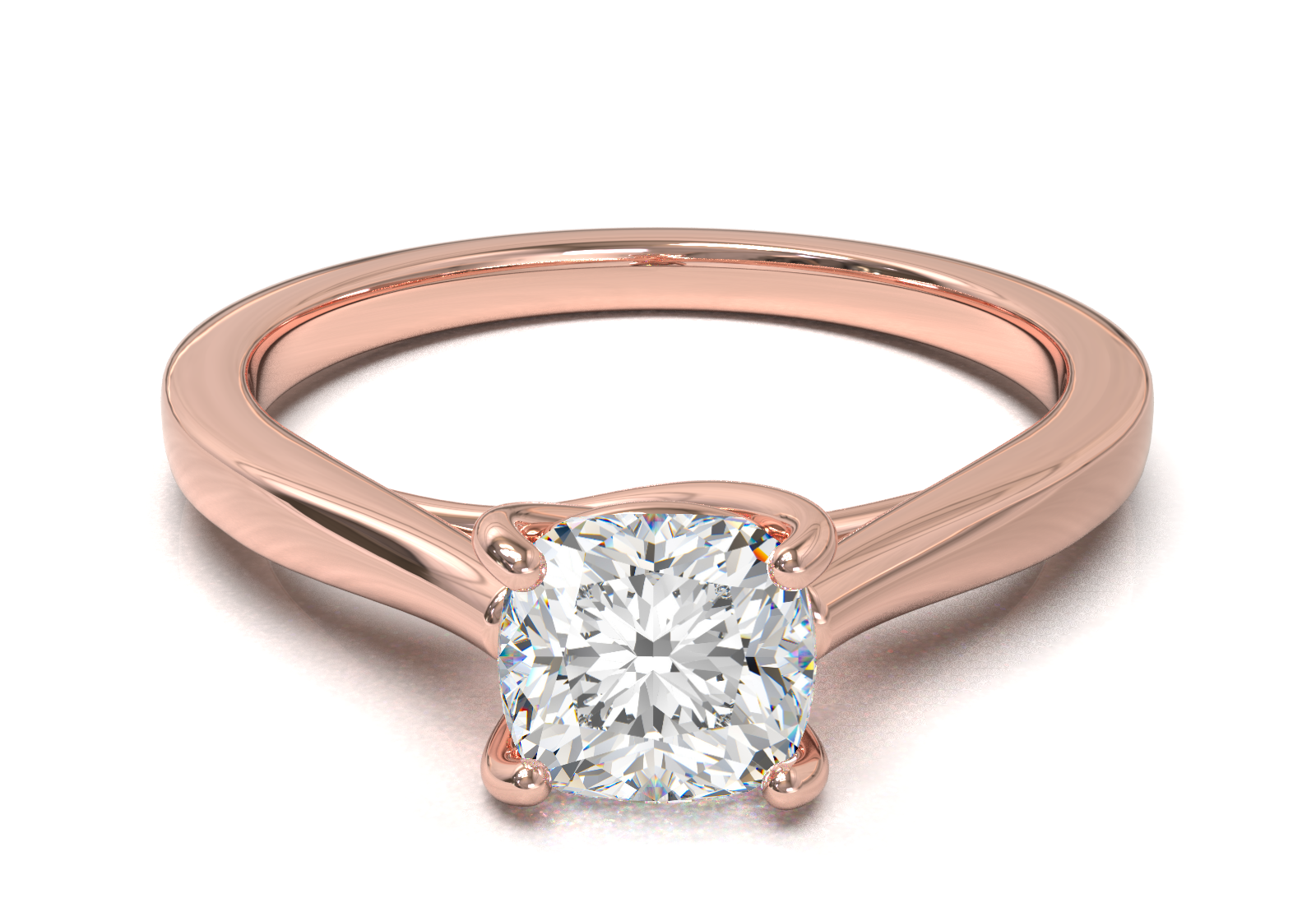 Cathedral Solitaire Frame 1.8mm thickness Yellow Gold