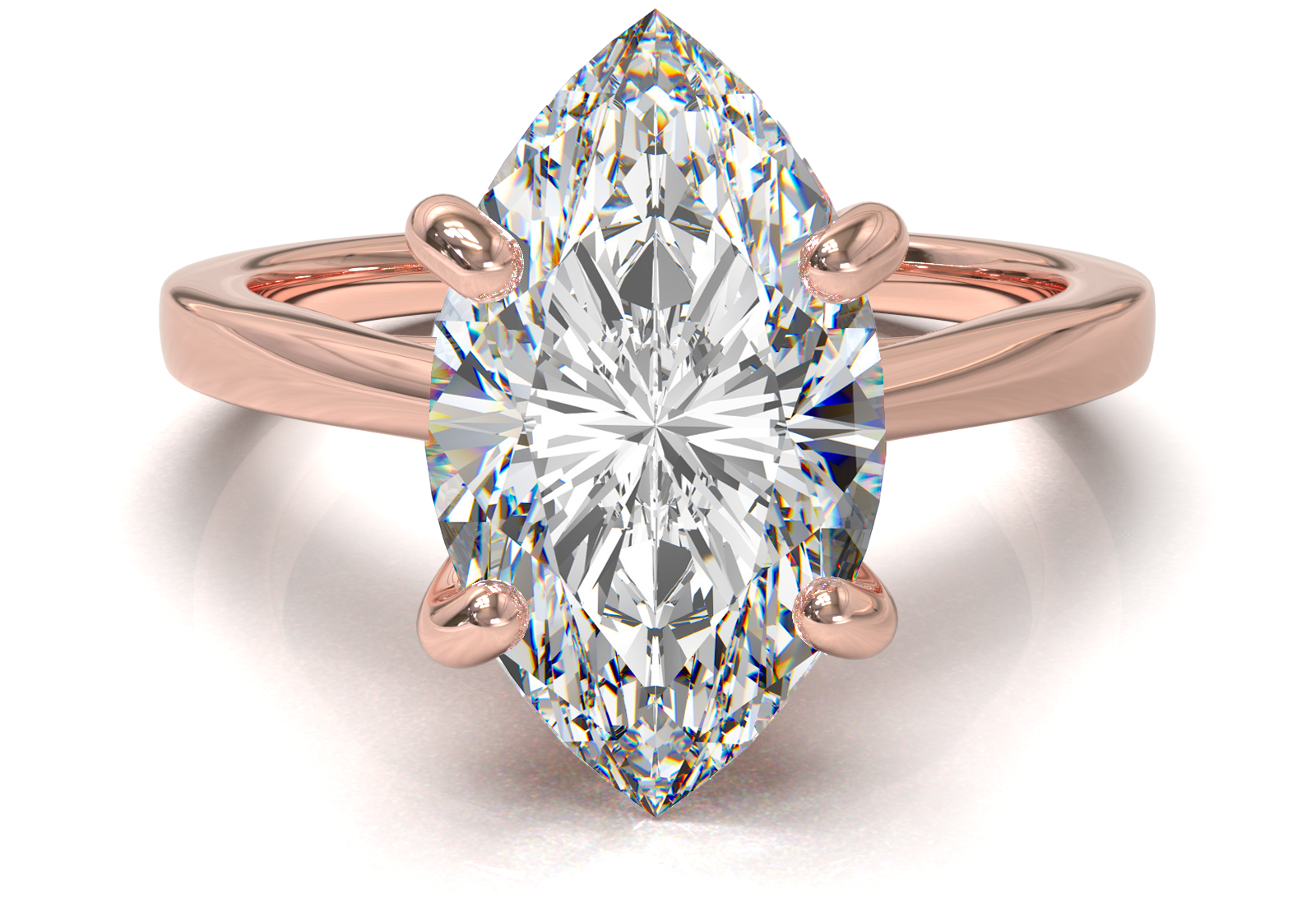 Cathedral Solitaire Frame 1.8mm thickness Yellow Gold