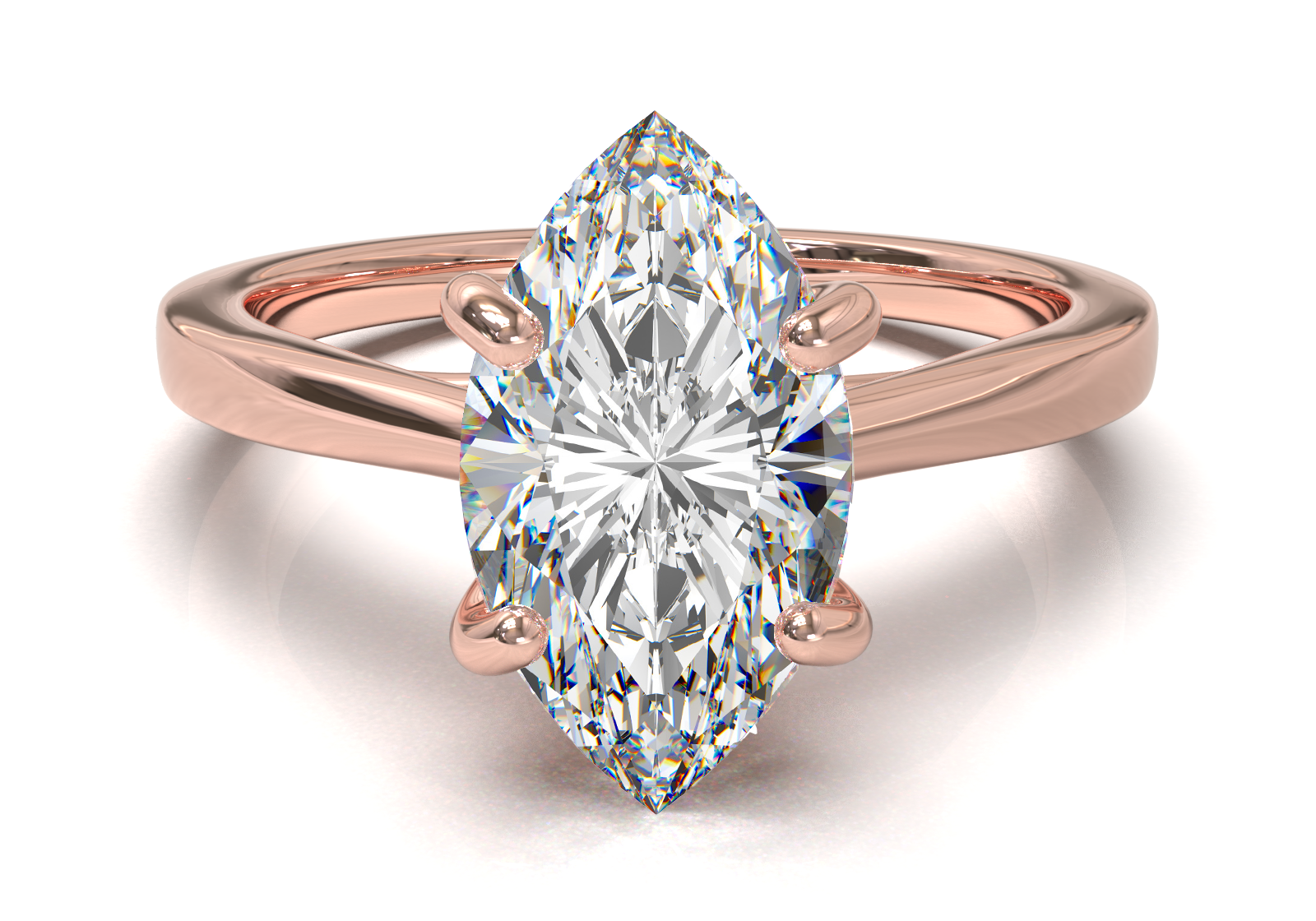 Cathedral Solitaire Frame 1.8mm thickness Yellow Gold