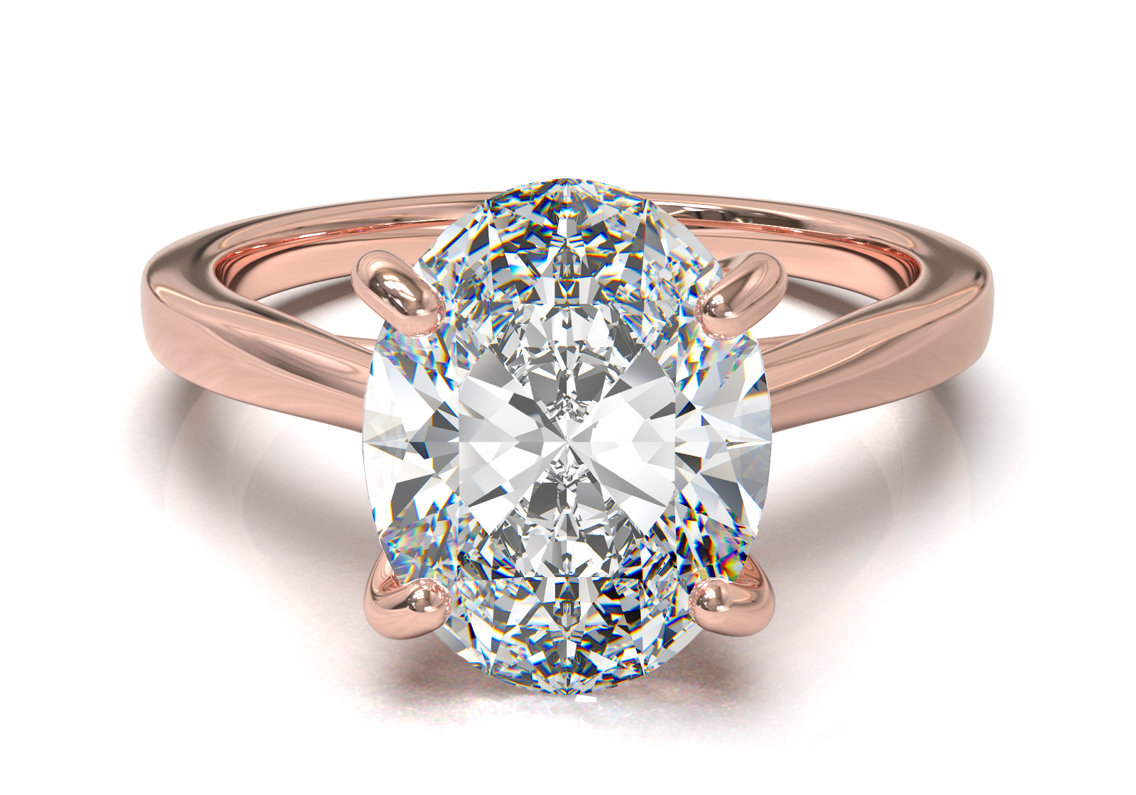 Cathedral Solitaire Frame 1.8mm thickness Yellow Gold