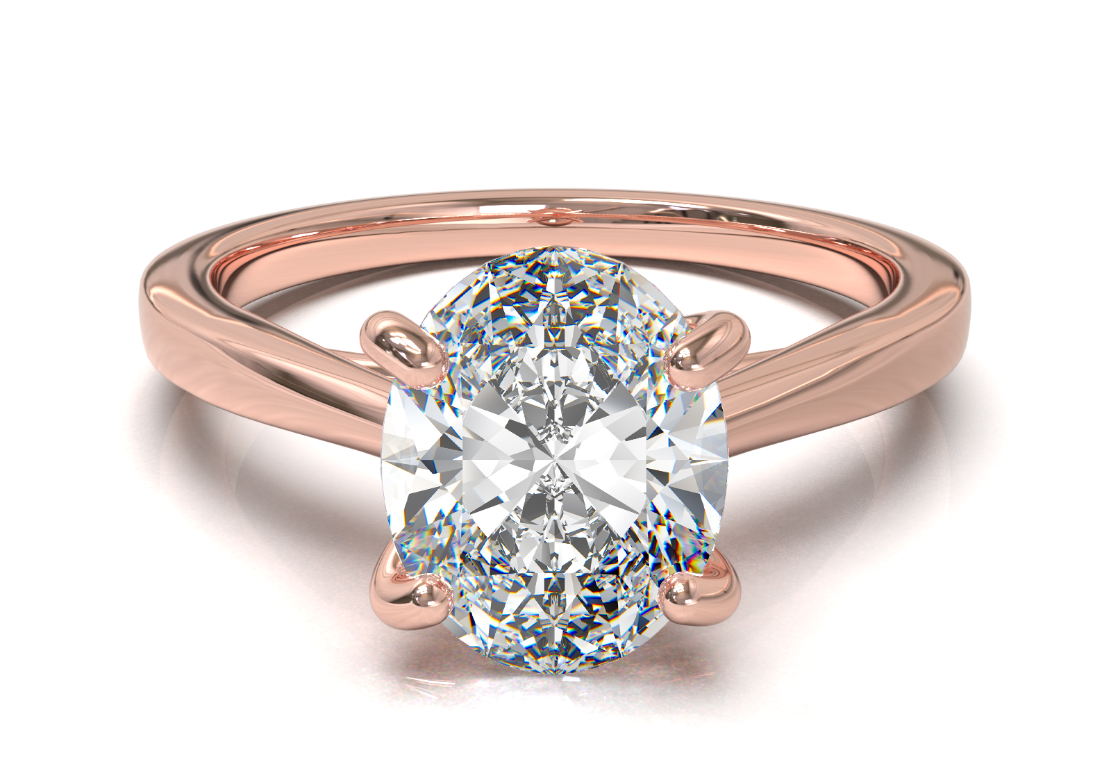 Cathedral Solitaire Frame 1.8mm thickness Yellow Gold