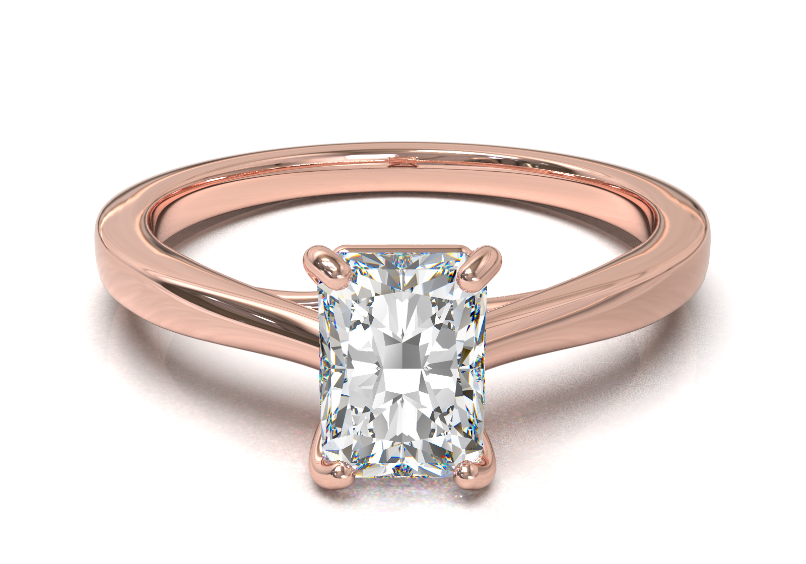 Cathedral Solitaire Frame 1.8mm thickness Yellow Gold