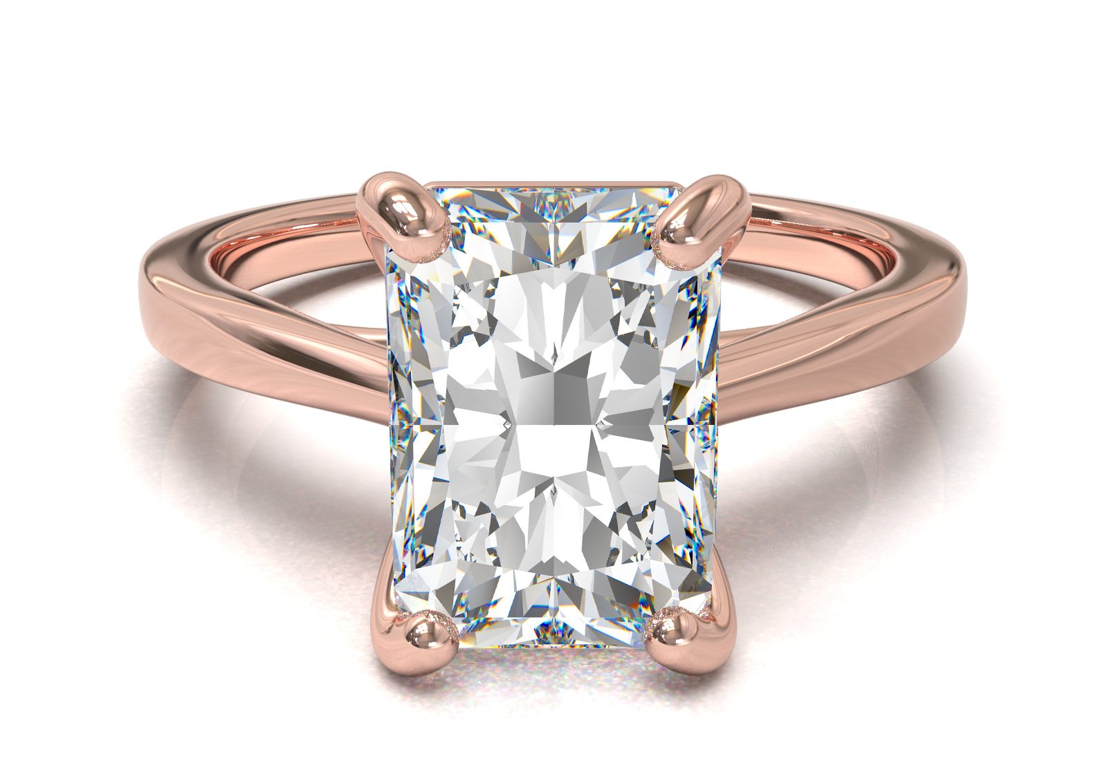 Cathedral Solitaire Frame 1.8mm thickness Yellow Gold